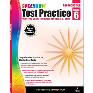 Spectrum Test Practice 6th Grade Workbooks All Subjects, Math, Language Arts, Reading Comprehension, Grammar, Spelling, Vocabulary, and Writing Practice, Classroom or Homeschool Curriculum