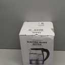 MEGAWISE 1.8L Healthy Electric Kettle, 1800W Borosilicate Glass Tea Kettle with Food Grade Material, Auto Shut-Off and Boil-Dry Protection Cordless Kettle Fast Boiling, BPA Free