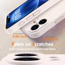 2 x Goodon Magnetic for iPhone 16 Case with Screen Protector - Wireless Charging Compatible - Full Camera Protection - Shockproof Protective Silicone Phone Case for Women and Girls - Pale Pink