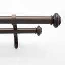 Window Curtain Rod, W 52in