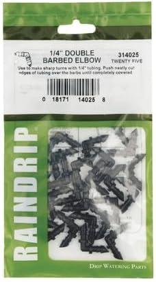Replacement for fits Raindrip 314025B Plastic Black 50 PSI Drip Irrigation Elbow for 1/4 in. Tube