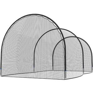 MR Batting Cage Baseball Softball, Hitting Cage Net and Frame Backyard Baseball Softball Training Equipment, Freestanding Portable Batting Cage Hitting and Pitching Practice (20FT)