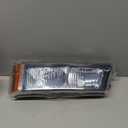 Headlights Compatible with 2003-2007 Chevy Silverado 1500/2500/3500/1500HD/2500HD, For 03 04 2005 2006 Chevy Avalanche 1500/2500 Pickup, Black Housing Amber Reflector Driver&Passenger Side