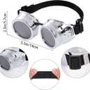 Vintage Steampunk Goggles Glasses with Yellow Beanie Hat, Halloween Costume Accessories for Adult, Halloween Cosplay Party Set