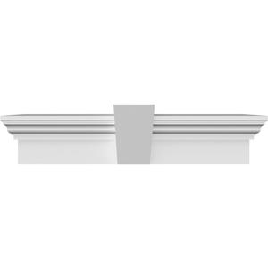 30" Bottom Width x 36 1/4" Top Width x 9"H x 1"P Crosshead w/ Flat Keystone,30-in. W, Standard Trim