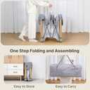 Foldable Baby Playpen, 59x59 Foldable Play Pen for Babies and Toddlers, Portable Playpen Indoor Outdoor, Kids Safety Area Travel Play Yard with Storage Bag Grey