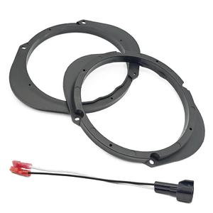 Speaker Adapter w/Harness 6.5" 2-Pair Fit for F150 F250 F350 Explorer & More; Black ABS & Brass; Car Speaker Mounting Spacer Bracket Kit