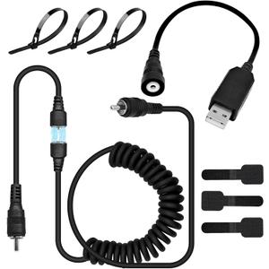USB Port Magnetic Power Cord, Snowmobile Helmet Heated Shield Cord 12v USB RCA Plug for Heated Most Electric Shields, Helmet, Visor Port (Kit)