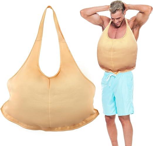 Fake Padded Belly, Fat Suit, Santa Claus Suit, Unisex Stuffed Santa Belly Costume Dress Up Accessory for Christmas Halloween Cosplay