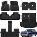 2026 Palisade Floor Mats Only Hybrid 7-Seat All Weather TPE Cargo Mat with Backrest Mat for Hyundai Palisade Accessories 2026 SEL/SEL Premium/Limited/Calligraphy