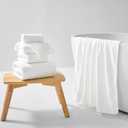REDKISS Ultra Soft 6 Piece Towel Set, Premium White Towels for Bathroom, Highly Absorbent, Quick Dry, Lightweight Bath Towels Set Collection, Includes 2 Bath Sheets, 2 Hand Towels, 2 Washcloths