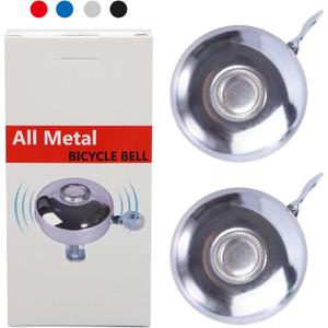 All Metal Bike Bell, 2 Pack Bicycle Bells for Adults Kids Girls Boys, Left Side Mount and Right Handed Bell Fits Handlebars with 22.2mm to 31.8mm Diameters All Metal Bike Bell, 2 Pack Bicycle Bells for Adults Kids Girls Boys, Left Side Mount and Right Handed Bell Fits Handlebars with 22.2mm to 31.8mm Diameters