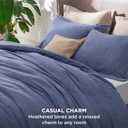 Bedsure King Size Comforter Set - Infinity Blue Soft Bedding for All Seasons, Cationic Dyed Bed Set, 3 Pieces, 1 King Size Comforter (104"x90") and 2 Pillow Shams (20"x36"+2")