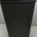 Amazon Basics Rectangular Plastic Office Wastebasket, Easy to Clean, 10 Gallon, Black, 2-Pack