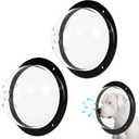 2 Pack Dog Fence Window with Air Holes Clear Pet Bubble View Dome Door Peek Small Round Window for Doggie/Cat/Horse Outside Playground Garden Diameter 12.44 Inch Deep 4.92 Inch