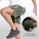 CANGHPGIN 2 Pack Mens Workout Athletic Shorts 7 inch Inseam Quick Dry Hiking Shorts Men Lightweight Sports Gym Shorts Running (Black, XXXL)