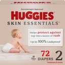 Huggies Size 2 Diapers, Skin Essentials Baby Diapers, Size 2 (12-18 lbs), 72 Count