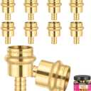 Pro 10-Pack EFIELD 3/4 inch Copper Press X 1/2 inch PEX Crimp Coupling Brass Fittings Adapter For Copper and Pex Pipe Connection, Pro Pack,(PRESS086)