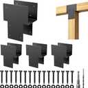 6"x 6" Post Cap Tie Rod Brackets,TROPTOLKY Heavy Duty Wood Beam Tie Rod Brackets, for Supporting Outdoor Pergolas, Gazebos, Decks and Porches,4 Pcs