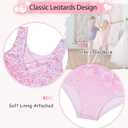 Idgreatim Girls Gymnastic Leotard Ballet Dance Dress Outfit with Removable Skirt Hair Scrunchie Combo 4-11 Years (Pink White)