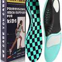 ROCKTAKIN Kids Arch Support Shoe Insoles, Plantar Fasciitis Orthotics Inserts Strong Support for Children's High Arch, Flatfoot Pain Relief, Posture Improve, M