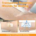 Carbou Transparent Film Dressing,6" x 8" Pack of 20 Waterproof Wound Bandage Adhesive Patches,Post Surgical Shower or IV Shield,Tattoo Aftercare Bandage