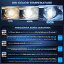 D3S HID Bulbs, 8000K White Blue 35W High/Low Beam, Replacement 66340 42403 42302 42302C1 Xenon Bulbs, UV Resistant, Pack of 2