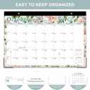 2 x Lbylyhxc 2026 Desk Calendar, 18-Month Calendar Runs from Jan. 2026 to Jun. 2027, Large 17" x 12" Desktop/Wall Monthly Calendar for Home, School or Office (Vintage Flowers Desk Calendar)