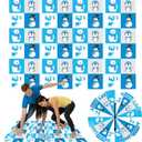 Capoda 2 Pcs Winter Party Game Winter Twist Poses Mat with Spinner Christmas Party Twisting Yoga Poses Floor Mat Spinner for Holiday Family Classroom School Activity