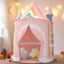 Skirfy Kids Play Tent for Girls Toddler Indoor Princess Tents for Kids Ages 4-8 Large Outdoor Playhouse Castle for Girl Boys 3-5 4-6 Birthday Thanksgiving