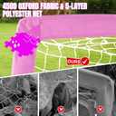 Pro-Grade Kids Backyard Soccer Goal, Tear-Resistant 5-Layer Polyester Soccer Net & 10mm Poles for Maximum Durability, 4x3ft/6x4ft/7x5ft, Pop Up Portable Soccer Training Equipment Set with Size 4 Ball