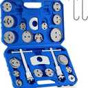 Orion Motor Tech 24pc Brake Caliper Compression Tool Set, Heavy Duty Brake Piston Compressor Tool and Wind Back Tool Kit for Brake Pad Replacement, Universal Disc Brake Caliper Tool Set with Blue Case