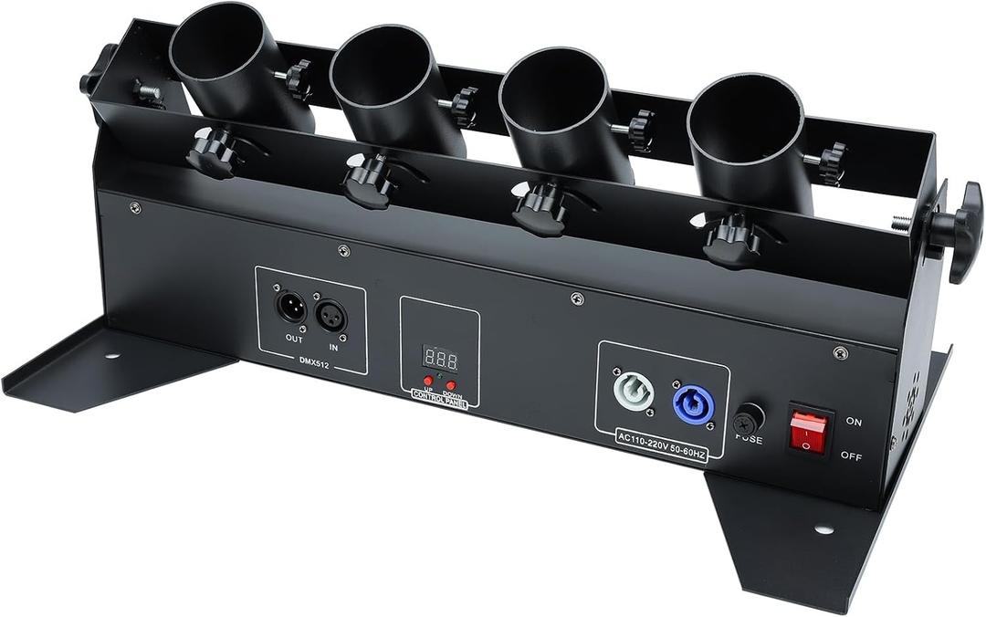 Confetti Machine,Professional Confetti Launcher, Remote/DMX Control Confetti Blower Machine,4-Shot Electric Confetti Cannon for Party DJ Wedding Stage Show Disco Clubs