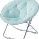 Urban Lifestyle Micromink Saucer Chair, Light Blue Mint