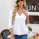 GRACE KARIN Cardigan Sweaters for Women Casual 3/4 Sleeve Lightweight Cardigans 2026 Summer Spring Button Down Sweater Tops (White, XXL)