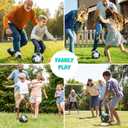 Youth Soccer Ball Size 3/4/5, Kids Outdoor Play Game Training Practice Soccer Ball for Teen Boy Girl Indoor Outdoor with 1 Pump 1 Net Bag and 1 Gift Box (White)