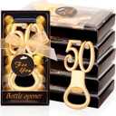 24PCS Gold Zinc Alloy Bottle Opener for 50th Birthday Party Favors & Decorations