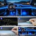 5 in 1 Car Led Strip Lights with App Control, RGB Colors Interior Car Lights, Ambient Led Lighting Kit, 4 Light Flashing Modes, USB Neon Accessories for Doors, Center Console