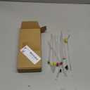 8Pcs Glass Straws With Charms,Include As A Bonus Two Straw Cleaning Brushes. (Mixed Fruit Styling)