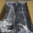 Stadium Seats with 18.5in High Back Support and Thick 3in Foam Cushion Bleacher Chairs with Back and Cushion -Portable Folding Stadium Chair Includes Shoulder Strap and Cup Holder (Black)