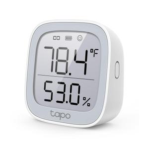 TP-Link Tapo Smart Temperature and Humidity Monitor, 2.7" E-Ink Display, Swiss-Made Sensor, Real-Time Notification, Visual Graphics, Requires Tapo Hub, White, T315