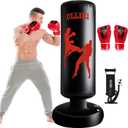 Freestanding Punching Bag for Adults with Gloves, Kick Boxing Bag with Stand for Adults, Blow up Punching Bag for Kids 12-14