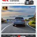 TECXLERON Dash Cam, 4K Full HD Dash Camera for Cars, Built-in GPS and Wi-Fi, 64GB SD Card Included, 160° Wide Angle Lens, Night Vision, G-Sensor, Loop Recording, 24H Parking Monitor
