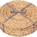 Dehaus® Round Placemats - Set of 30, 30cm Water Hyacinth Table Mats - Luxury Quality Woven Wicker Table Place Mats - Natural Handmade Wooden Seagrass Kitchen Dining Accessories