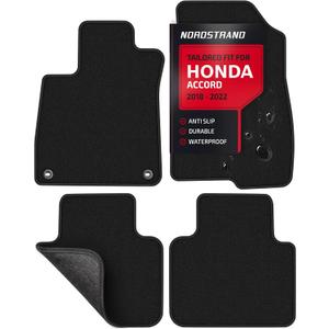 Floor Mats for Honda Accord 2018 2019 2020 2021 2022 Sedan 10 - Custom 3D Fit - 1st and 2nd Row Set of 4 - Waterproof Anti-Slip Backing - 34oz Heavy Duty Carpet Mat - All Weather Car Liner Floormats, 
31.2"L x 20.8"W x 1"Th