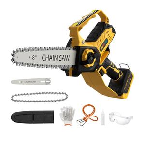 Mini Chainsaw for Dewalt 20V Max Battery, 8-Inch and 6-Inch 2-IN-1 Cordless Electric Chain saw with Brushless Motor and Auto-Oiler, 800W Hand Mini Chainsaw for Tree Pruning Wood Cutting(No Battery)