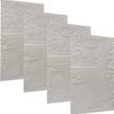 3D Faux Stone Wall Panels, 4PCS PU Stone Panels-47.24"x23.62" Wainscoting Panels for Interior Wall Decor, Waterproof Stone Texture Panels for DIY, TV Wall, Bedroom, Living Room, Office & Home