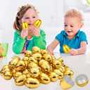 36Pcs Gold Easter Eggs, 2.3" Metallic Plastic Empty Eggs Fillable for Easter Hunt Supplies, Basket Stuffers, Toys Filling Treats, Party Favor