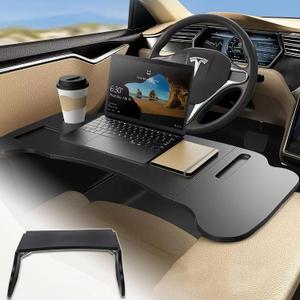 Foldable Car Tray for Tesla Model Y Model 3 S X Y Juniper, Upgraded Car Desk for Dining, in-Car Work, Travel and Outdoor