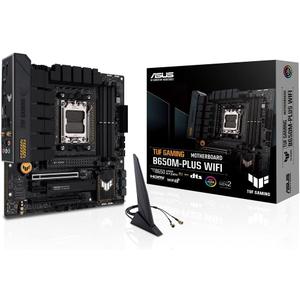 ASUS TUF Gaming B650M-PLUS WiFi AMD B650 AM5 Ryzen Desktop 9000 8000 and 7000 ATX Motherboard, 14 Power Stages, PCIe 5.0 M.2, DDR5 Memory, 2.5 Gb Ethernet, USB4 Support Aura Sync